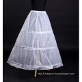 Robe de soirée nuptiale blanche en robe de soirée avec 3 couches de cerceaux Crinoline nuptiale gonflée